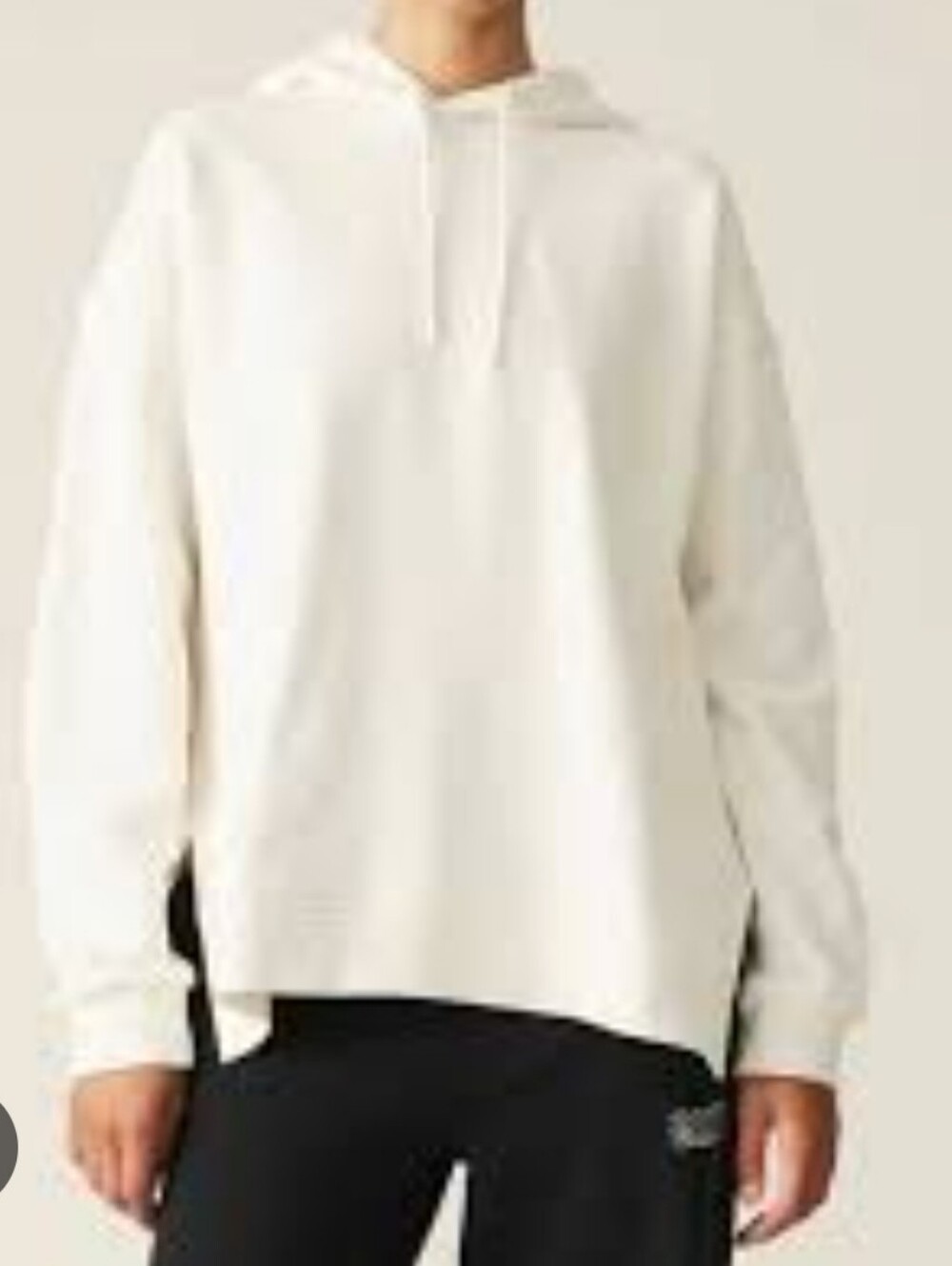 GANNI Women's Cream Hooded Oversized Sweatshirt